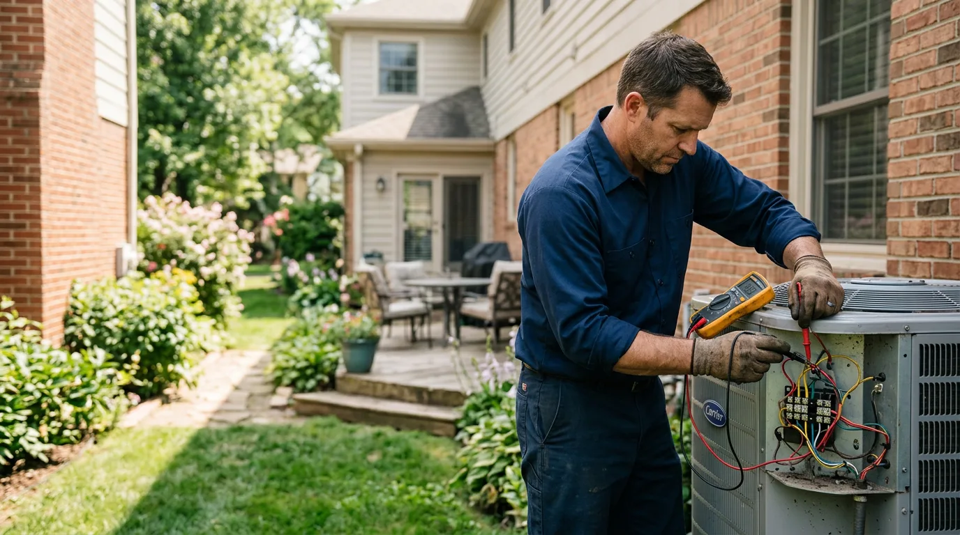 HVAC technician working near Albany, OH